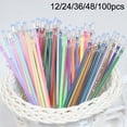 thumbnail image 1 of Musbetu 12/24/36/48/100Pcs Multicolor 1mm Writing Painting Gel Pen Replaceable Refills, 1 of 7