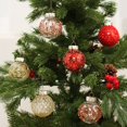 thumbnail image 3 of MesaSe 2.36” Clear Christmas Ornaments Set  25PCS Shatterproof Decorative Hanging Ball Ornament with Stuffed Delicate Decorations   Tree Balls for Holiday Party Red Green White, 3 of 5