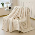 thumbnail image 3 of 1pc Thickened Blanket Soft And Comfortable Faux Rabbit Hair Reversible Blanket Thermal Fleece Blanket Nap Blanket Air Conditioning Blanket Office Gift Blanket Perfect For All Seasons, 3 of 6