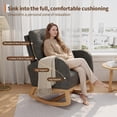 thumbnail image 3 of Twister.CK Modern Rocking Accent Chair, Upholstered Rocker Glider with Side Pocket, for Living Room, Bedroom, Nursing Room, Gray, 3 of 8