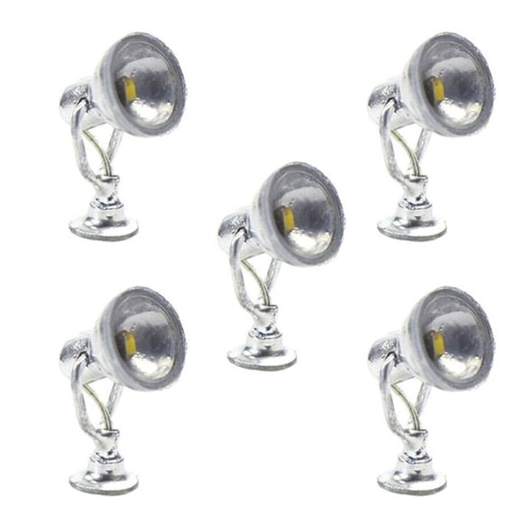 LYM20 5 Pcs Modèle de Chemin de Fer Lampe 1:87 Projecteur Projecteurs Échelle HO DEL Chaudes