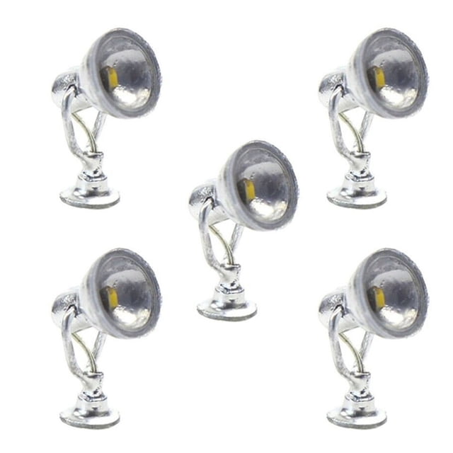 LYM20 5 Pcs Modèle de Chemin de Fer Lampe 1:87 Projecteur Projecteurs Échelle HO DEL Chaudes