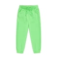 thumbnail image 1 of Big Girls Sweatpants Summer Sports Elastic Solid Breathable Athletic Pant Light Green Spring Trendy Trousers 8-9T, 1 of 3
