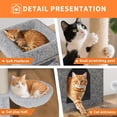 thumbnail image 3 of EastVita 2-in-1 Cat Tree with Litter Box Enclosure,Modern Cat Tower with Scratching Posts,Multiple Platform and Large Condo,Multilevel Indoor Kitten House,Retro Brown, 3 of 8