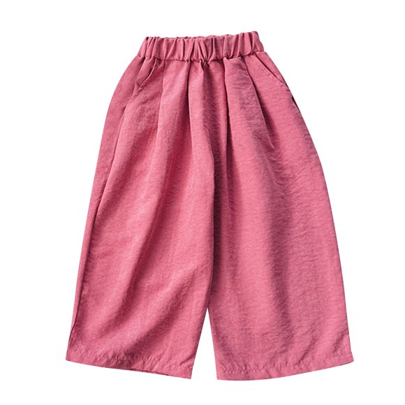 Lovzfmll Girls' Summer Casual Fashion Wide-Leg Pants Boys Girls Casual Yohji Yamamoto Style Trousers, Loose Fit Bottoms for Toddler, 3 Years