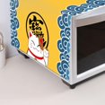 thumbnail image 2 of Microwave Oven Cover, Dustproof Cotton Machine Protector Anti-Dust Linen Fabric Microwave Dustproof Cloth Cover Decorative Kitchen Appliance Cover(Lucky Cat), 2 of 5