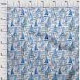 thumbnail image 3 of oneOone Georgette Viscose Medium Blue Fabric Beach Boat Craft Projects Decor Fabric Printed By The Yard 42 Inch Wide, 3 of 4