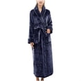 thumbnail image 1 of AherBiu Bath Robes Female Fleece Warm Winter Party Bathrobes Plush Soft Full Length Robe with Pockets, 1 of 5