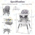 thumbnail image 3 of Babyjoy 16-in-1 Baby High Chair with Activity Center Booster Seat Building Block Table Gray, 3 of 10