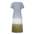 thumbnail image 4 of Fridja Womens Plus Size Daily Tie-dyed Color Block Loose V Neck Short Sleeve Dress, 4 of 7