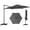 Grey, variant on Gymax 10 FT Outdoor Cantilever Umbrella w/360-Degree Rotation Air Vent Cross Base Included Patio Beige