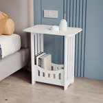 Leutsin Small End Tables for Small Spaces,Farmhouse Nightstand, Bedside End Table with Storage Space for Bedroom, Storage Nightstand,Bedroom Storage Cabinet, Living Room Mini Table