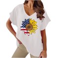 thumbnail image 1 of Birdeem Women V-Neck Print T-Shirts Fashion Comfortable Female Blouses Tops, 1 of 6