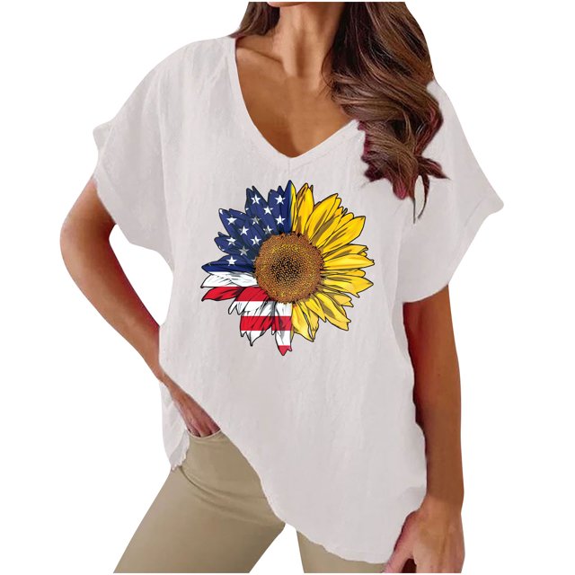 Birdeem Women V-Neck Print T-Shirts Fashion Comfortable Female Blouses Tops