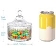 thumbnail image 4 of Crystal Glass Covered Candy Dish with Lid Sugar Bowl Cookie Jar (Diameter 3.9 Inch ), 4 of 7