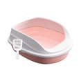 thumbnail image 3 of lionlar Cats Litter Pan with High Sides Cat Small Dogs Bedpan for Kitty Small Animals Pink 45cm, 3 of 9