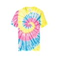 thumbnail image 1 of Gravity Threads Mens Tie-Dye Short-Sleeve T-Shirt - Neon Rainbow - Large, 1 of 1