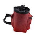 thumbnail image 2 of KLKCMS Climbing Chalk Bag Easy Carrying Storage Bag for Workout Climbing Gymnastics Red, 2 of 9
