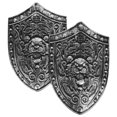 thumbnail image 1 of Toy Shield 2Pcs for Kids Dark Grey Plastic Lion Guard Shape Medieval Knight Costume Role Playing Accessory, 1 of 9