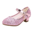 thumbnail image 1 of Wdgfv Ballerines Filles Scintillantes Fête Mary Jane Princesse Chaussures de Robe Rose 4,5-5 Ans, 1 of 6