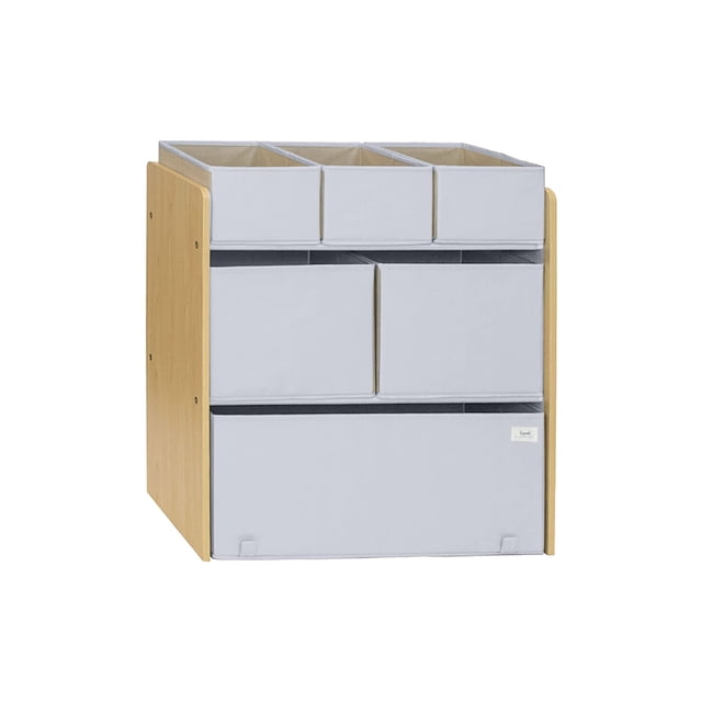 3 Sprouts Organisateur de Jouets à Bacs Multiples avec Bacs de Rangement en Tissu Recyclé