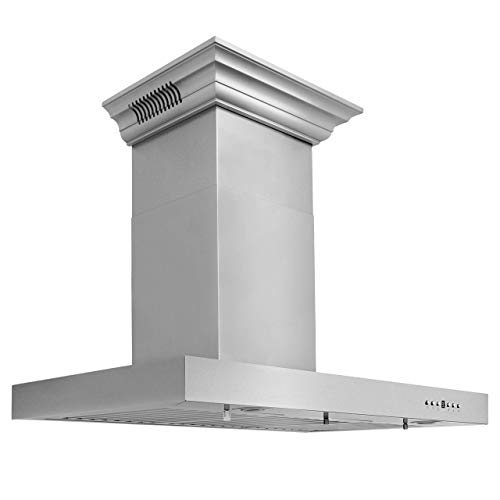 ZLINE Hotte Murale 30 Po en Acier Inoxydable avec Haut-Parleurs Bluetooth CrownSound Intégrés (KECRN-BT-30)