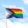 thumbnail image 4 of Flag Flag Progress LGBT Flags 3x5 Outdoor Bisexual All Inlcusive Flag Heavy Duty Polyester Flags Deco Bisexual Lesbians, 4 of 5