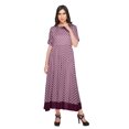 thumbnail image 4 of Moomaya Robe Kurti Tunique Longue Ligne A pour Femmes, Manches au Coude, Kurti Décontractée Imprimée, 4 of 5