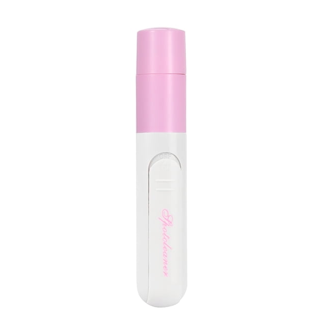 Amdohai Mini Handheld Facial Blackhead Suction Face Skin Protection Pore Cleansing Device in pink, featuring a compact design with a white base and pink top. This portable skin care device is ideal for acne treatment, pore cleansing, and minimizing large pores. Lightweight and travel-friendly, suitable for on-the-go use.