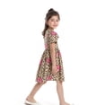 thumbnail image 4 of DuoJiaJ Robe à Manches Courtes pour Tout-Petites Filles, Imprimé Léopard, Robe de Fête, Vêtements, Taille 12-18 Mois, 4 of 5