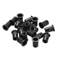 thumbnail image 4 of Uxcell Rivet Nuts Carbon Steel Knurled Flat Head Insert Nut Fastener Black M10 20 Pcs, 4 of 7