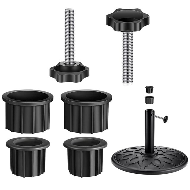 DOLITY Base de Parasol Bouchon en s Vis Filetée Ombrage Amovible pour Jardin 6 Pcs