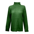 thumbnail image 3 of Besolor Chandails à Col Roulé pour Femmes Manches Longues Décontractées Tricot Torsadé Pull Ample Automne Hiver, 3 of 4