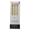 thumbnail image 4 of Mainstays Ivory 11 inch Unscented Remote Controlled LED Taper Candles, 4 pack, 4 of 5