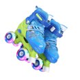 thumbnail image 2 of maskred Patins à Roulettes Roses 2 Pcs pour Enfants Filles 8-12 Ans Roue en Caoutchouc PU à Éclat Complet style Bleu Pailleté, 2 of 6