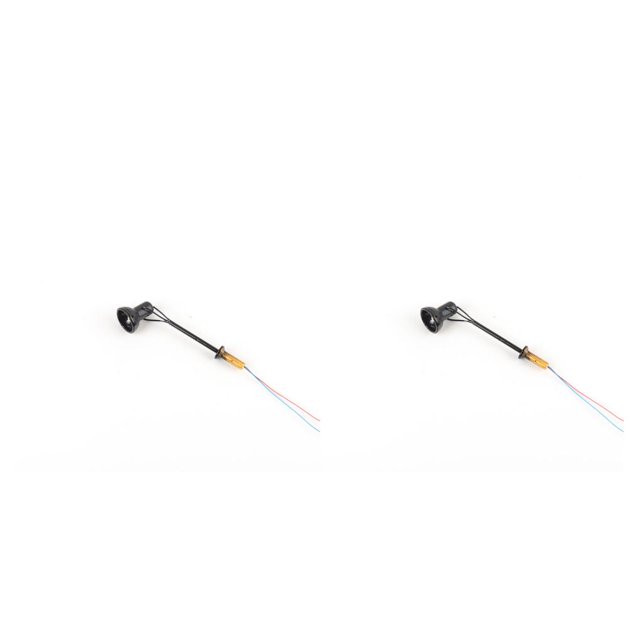 yingyy Model Railway Lamp Outdoor 1:87 Scale Streetlight Building LED Park Light Garden Yard Building Layout Decorations Type A Black 2Set