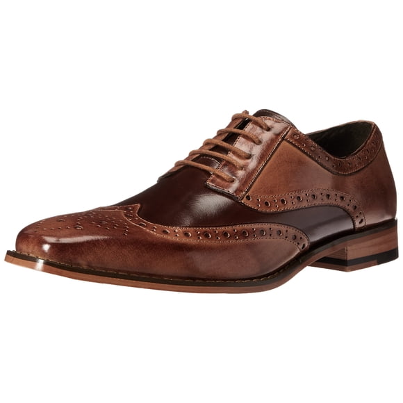 STACY ADAMS mens Tinsley - Wingtip Oxford, Tan/Brown, 11.5 US