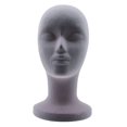 thumbnail image 2 of Modèle de Tête Féminine en Mousse Floquée Support de Chapeau Perruque Accessoires DIY Moule d'Affichage de Couvre-Chef, 2 of 10