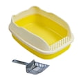 thumbnail image 2 of lionlar Large Cat Litter Box Cats Sand Basin Privacy Kitty Litter Pan Pets Accessories yellow, 2 of 9
