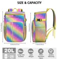 thumbnail image 2 of Retro Checkerboard Cooler Backpack - 20L High-Capacity Insulated Lunch Bag for Camping, Hiking & Outdoor Fun, 2 of 5