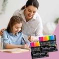 thumbnail image 4 of Fesfesfes Line Double Markers 8mm Precision Outline Pens DIY Drawing Kit with Glitter Gel Ink Blendable Colors for Birthday Greeting Card, Doodling B, 4 of 5
