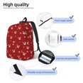 thumbnail image 3 of Vsdgher Christmas Deer B Print Canvas Backpack Travel Rucksack Unisex Knapsack 15.7/17.7Inch Laptop Backpack for Work,College-Small, 3 of 5