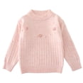thumbnail image 2 of Tranfacy Chandails en Tricot pour Filles Tendance 3-12 Ans Chandail Uni à Manches Longues Col Rond Hauts en Tricot Mode Décontractée, 2 of 3