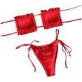 thumbnail image 4 of LSLJS Bikini Aguichant Froncé pour Femmes Rehausseur Rembourré Ensemble de Plage, 4 of 7