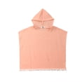 thumbnail image 1 of ITFABS Fille Enfant Décontracté Paréo de Bikini Couleur Unie à Capuche Sans Manches Cape à Franges, 1 of 6