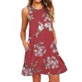 thumbnail image 1 of EQWLJWE Longue Robe pour Femmes Robes d'Été Femmes Plage Floral Sans Manches Robe d'Été Décontractée Poches Robe Bohème, 1 of 5