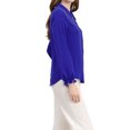 thumbnail image 4 of INSPIRE CHIC Women's Sweet Ruffle Peter Pan Collar Button up Work Shirts XS Blue, 4 of 8