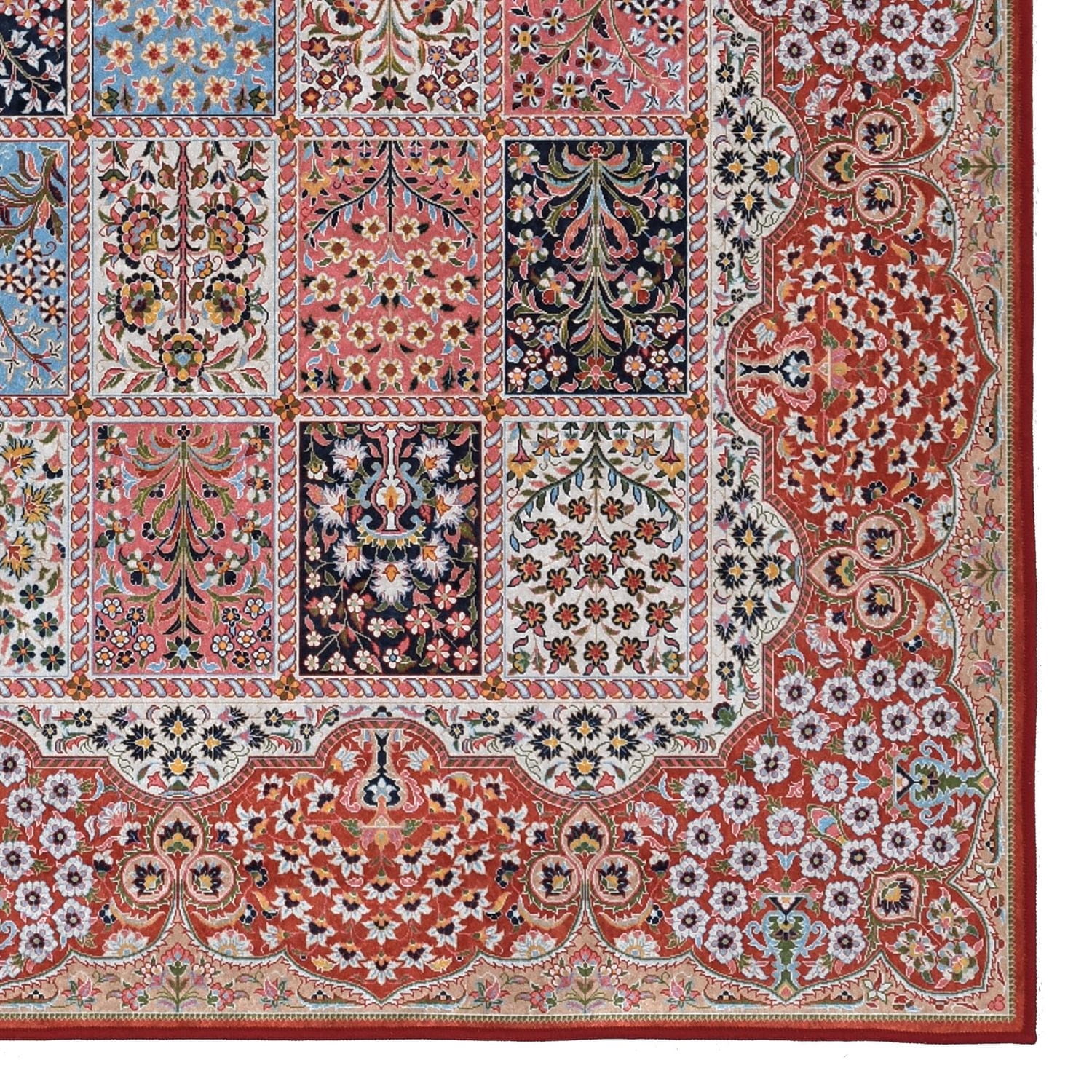 Tapis d'appoint Emerald Klein bleu & ivoire de 2 pi 2 po x 3 pi 2 po