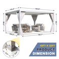 thumbnail image 2 of Hommow Pergola à Persiennes 10x12, Pergola d'Extérieur en Aluminium avec Toit à Persiennes Réglables, Filets Imperméables Inclus, Blanc, 2 of 8