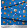 thumbnail image 3 of Soimoi Poly Georgette Fabric Leaves & Floral Print Fabric by the Yard 52 Inch Wide, 3 of 5